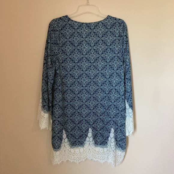 Blu Pepper Boho Bell Sleeve Shift Dress Size M NWT - Picture 4 of 8